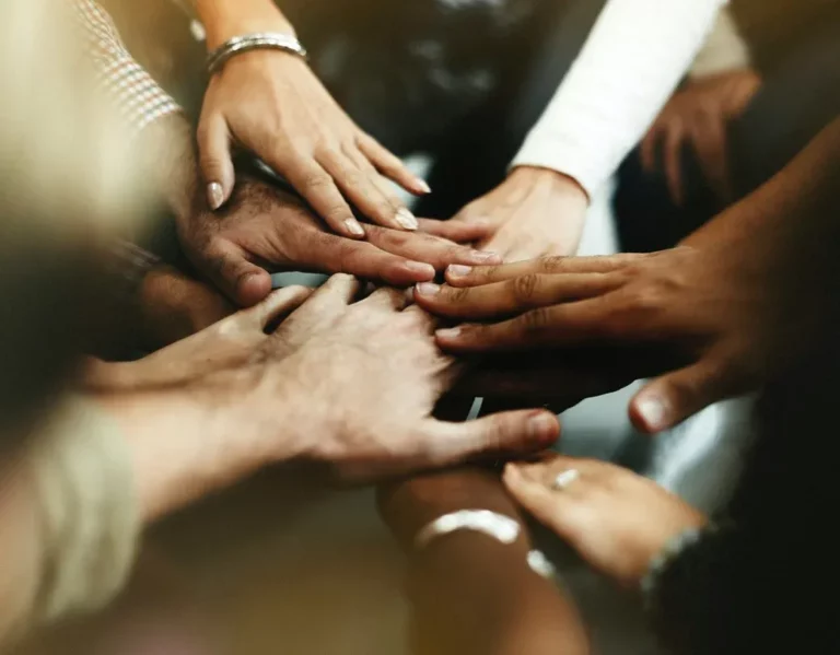 Group of hands together