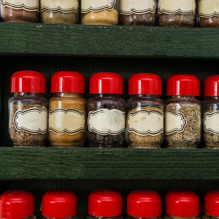 Spices in jars